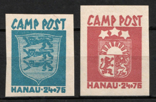 1947 Hanau, Baltic, DP Camp, Displaced Persons Camp (Wilhelm 1 - 2, Forgeries, Bogus, Full Set, MNH)