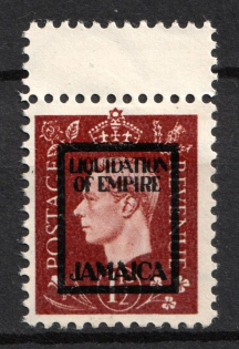 1 1/2d 'Liquidation of Empire' Jamaica, Anti-British Propaganda, King George VI, German Forgery (Mi. 11, Margin, CV $170)