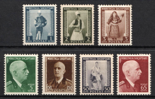 1939 Albania (Mi. 298 - 302, 306 - 307, CV $30)