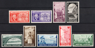 1940 Albania, Airmail (Mi. 313 - 321, Full Set, CV $170)