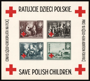 1946 Hassendorf, Poland, DP Camp, Displaced Persons Camp, Souvenir Sheet (Wilhelm 1 B, CV $90, MNH)