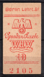 1933-1945 Third Reich, Germany, Berlin, 'Winter Relief of the German People (WHW)' Issue, Propaganda Label