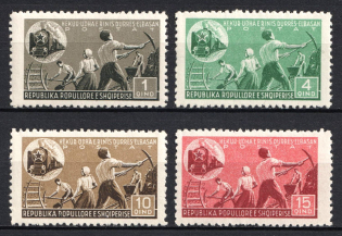1947 Albania (Mi. 418 A - 421 A, CV $30, MNH)