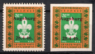 1946 Detmold, Lithuania, DP Camp, Displaced Persons Camp (Wilhelm 4 A, 4 B, Full Set, Signed, MNH/MLH)