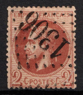1886 2C France (Mi. 25, Used, CV $35)