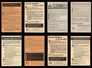 1957 Germany Political Parties Propaganda Flyers, Stock of 4