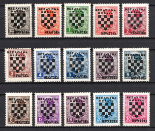 1941 Croatia (Mi. 9 - 23, Full Set, CV $40)
