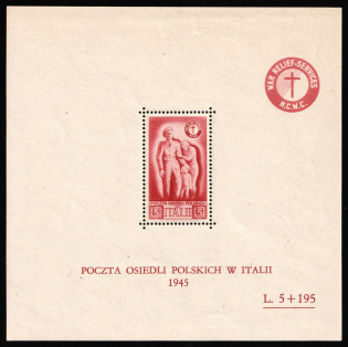 1946 Barletta - Trani, Polish II Corps in Italy, Poland, DP Camp, Displaced Persons Camp, Souvenir Sheet (Wilhelm Bl. 4, CV $170, MNH)