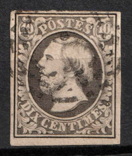 1855 10C Luxemburg (Mi. 1 C, Used, CV$85)
