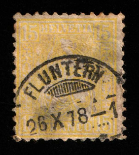 1875 15C Switzerland (Mi. 31, Used, CV $55)