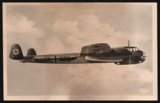 1923-1945 Third Reich, Germany, Airplane 'Dornier DO - 215', Air Force, Military Propaganda Postcard (Mint)