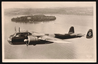 1923-1945 Third Reich, Germany, Airplane 'Dornier DO - 215', Air Force, Military Propaganda Postcard