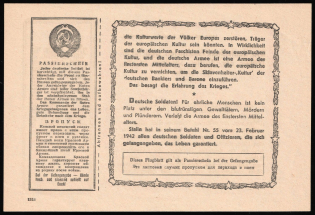 WWII Soviet Passes in Captivity for German Soldiers, Anti-Nazi Propaganda