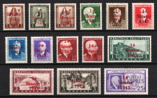 1944 Albania, German Occupation, Germany (Mi. 1 - 14, Full Set, CV $500, MNH)
