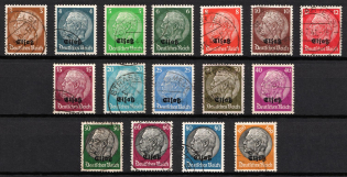 1940 Alsace, German Occupation, Germany (Mi. 1 - 16, Full Set, Used, CV $50)