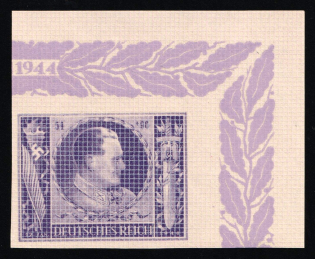 54pf + 96pf 'Hermann Goring Behind the Bars', Anti-German Propaganda Forgery (Corner Margin, MNH)