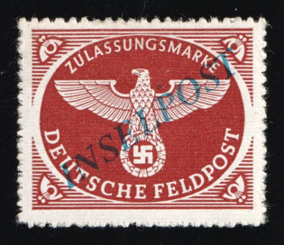 1944 Military Mail 'INSELPOST', Germany (Mi. 10 B c, Signed, CV $180)