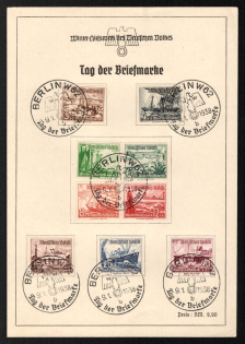 1938 'Day of the Stamp', Propaganda Souvenir Sheet, Third Reich Nazi Germany