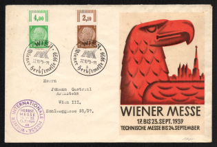 1939 'Wiener Messe Technical Mass Until September 24th', Propaganda Souvenir Cover, Third Reich Nazi Germany