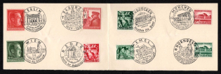 1939 'Commemorative Cancellations', Propaganda Souvenir Sheet, Third Reich Nazi Germany