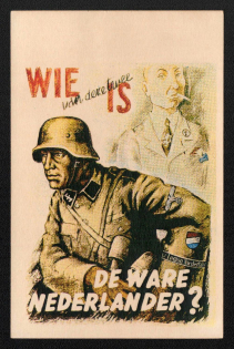 Rare Netherland Legion 'Are the Nederlander Good', Propaganda Postcard, Third Reich Nazi Germany