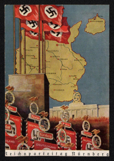 PROOF Postcard 'Imperial Party Congress in Nuremberg', Propaganda Postcard, Third Reich Nazi Germany