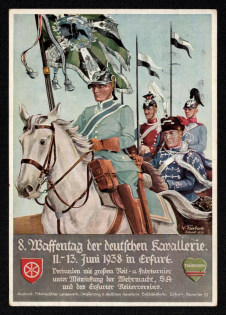 1938 'Weapon Day of the German Cavalry. 11-13 June 1938 in Erfurt', Propaganda Postcard, Third Reich Nazi Germany