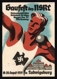 1939 'District Court of the NSRL', Propaganda Postcard, Third Reich Nazi Germany