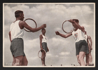 1943 'Gymnastics', Propaganda Postcard, Third Reich Nazi Germany