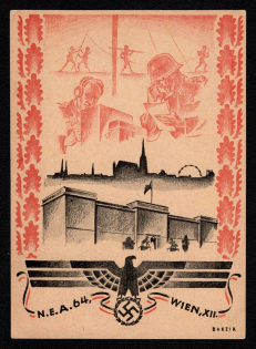 1942 'N.E.A. 64, Vienna, XII', Propaganda Postcard, Third Reich Nazi Germany