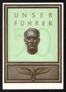 1939 'Our Leader', Propaganda Postcard, Third Reich Nazi Germany