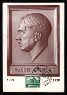 1939 'Our Guide', Propaganda Postcard, Third Reich Nazi Germany