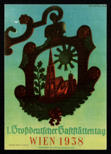 1938 'Great German Restaurant Day Vienna 1938', Propaganda Postcard, Third Reich Nazi Germany
