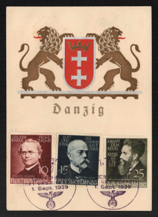 1939 'Danzig', Propaganda Postcard, Third Reich Nazi Germany