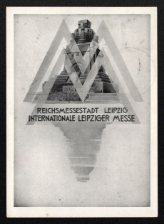 1939 'International Leipzig Trade Fair in the Imperial City of Leipzig', Propaganda Postcard, Third Reich Nazi Germany