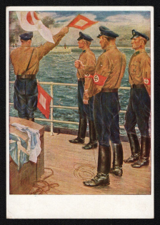 1938 'The Marine-su', Propaganda Postcard, Third Reich Nazi Germany