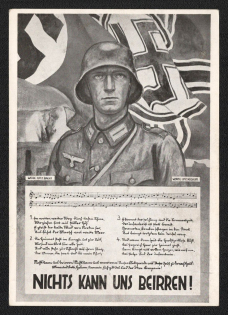 'Nothing Can Put Us Off!', Propaganda Postcard, Third Reich Nazi Germany