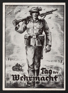 1942 'Day of the Wehrmacht', Propaganda Postcard, Third Reich Nazi Germany