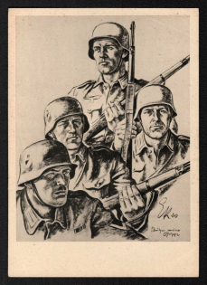 'War Correspondent Kretschmann', Propaganda Postcard, Third Reich Nazi Germany