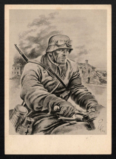'War Correspondent Kretschmann', Propaganda Postcard, Third Reich Nazi Germany