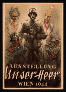 1944 'Exhibition Our Army Vienna 1944', Propaganda Postcard, Third Reich Nazi Germany