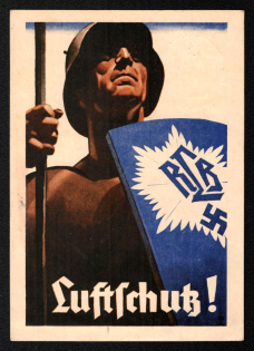1940 'Air Protection!', Propaganda Postcard, Third Reich Nazi Germany
