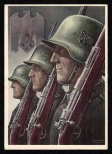 1941 'The German Wehrmacht', Propaganda Postcard, Third Reich Nazi Germany