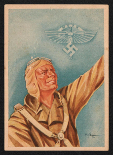 'The Nazi Flying Corps Calls for the Youth to Serve in Aviation', Propaganda Postcard, Third Reich Nazi Germany