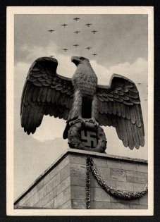 1938 'Nuremberg - Reich Party Tag Site Luitpoldarena - Sovereign Eagle', Propaganda Postcard, Third Reich Nazi Germany