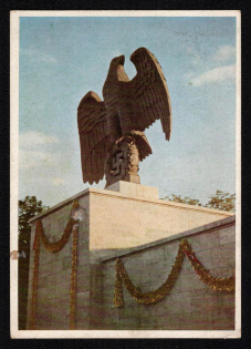 1938 'Nuremberg - Reichsparteitag Grounds Luitpoldarena National Eagle', Propaganda Postcard, Third Reich Nazi Germany