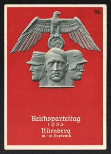 1935 'Reich Party Day 1935 Nuremberg 10-16 Septemb', Propaganda Postcard, Third Reich Nazi Germany