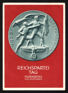 1938 'Reich Party Day Nuremberg 5-12 September', Propaganda Postcard, Third Reich Nazi Germany