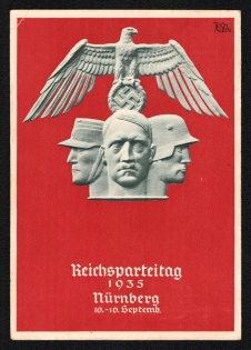 1935 'Reich Party Day 1935 Nuremberg 10-16 Septemb', Propaganda Postcard, Third Reich Nazi Germany