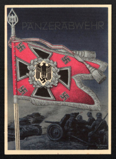 'Panel Defense', Propaganda Postcard, Third Reich Nazi Germany